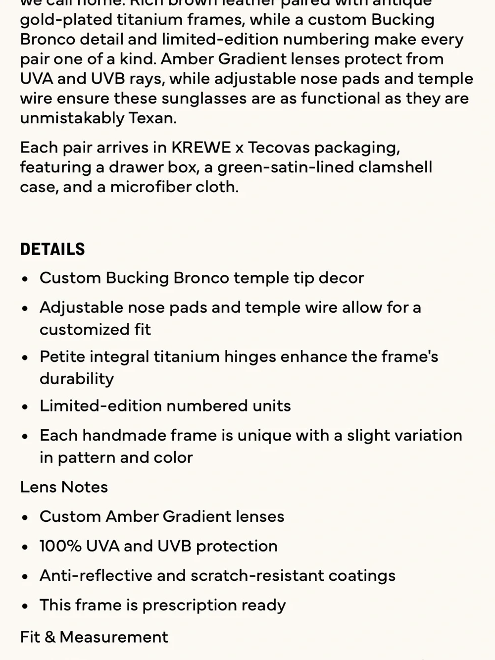 Krewe x Tecovas Austin Sunglasses